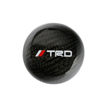 Load image into Gallery viewer, Brand New TRD Universal Real Carbon Fiber Ball Manual MT Gear Shift Shifter Knob W/Black Stripe
