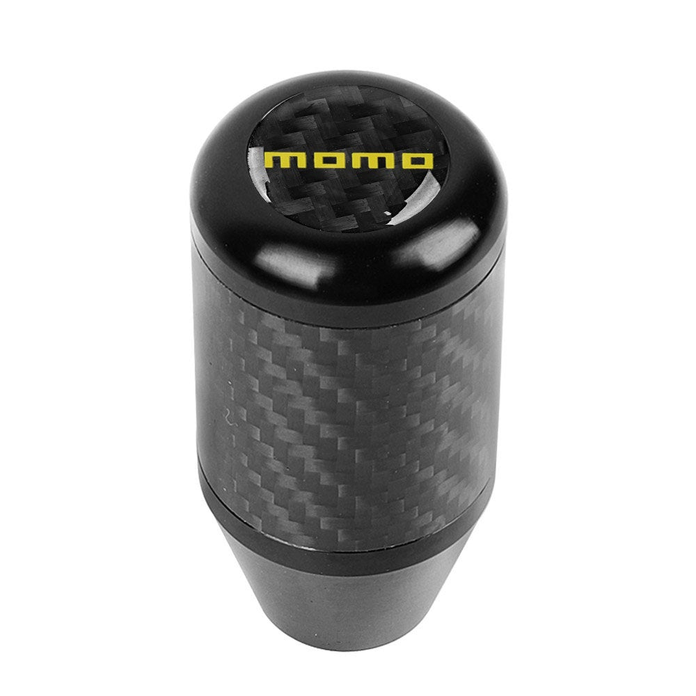 Brand New Universal Momo Black Real Carbon Fiber Racing Gear Stick Shift Knob For MT Manual M12 M10 M8