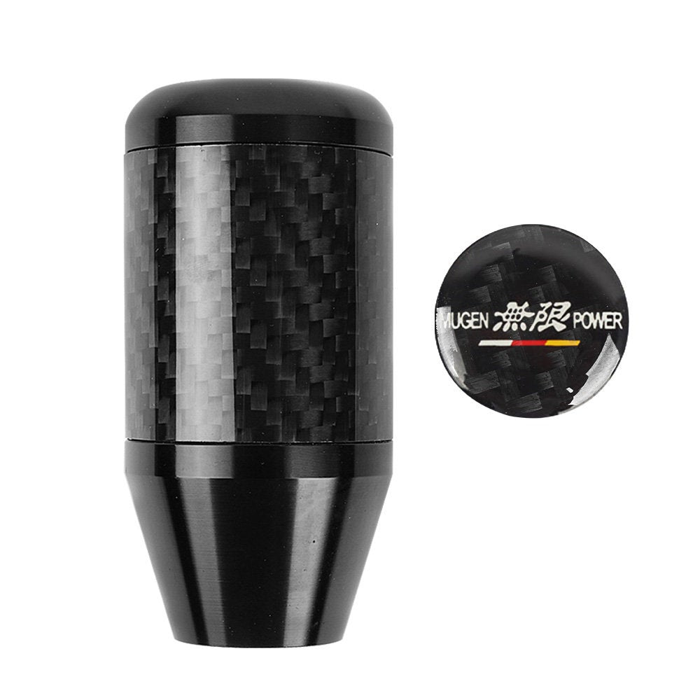 Brand New Universal Mugen Black Real Carbon Fiber Racing Gear Stick Shift Knob For MT Manual M12 M10 M8