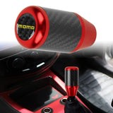 Brand New Universal Momo Red Real Carbon Fiber Racing Gear Stick Shift Knob For MT Manual M12 M10 M8