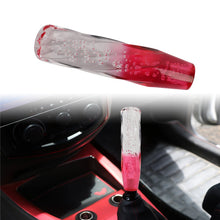 Load image into Gallery viewer, Brand New Universal 20CM VIP 200mm Transparent Manual Clear / Red Twist Crystal Bubble Racing Gear Shift Knob