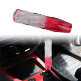 Brand New Universal 20CM VIP 200mm Transparent Manual Clear / Red Twist Crystal Bubble Racing Gear Shift Knob