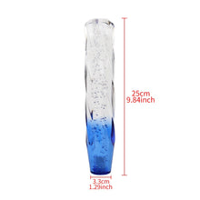 Load image into Gallery viewer, Brand New Universal 25CM VIP 250mm Transparent Manual Clear / Blue Twist Crystal Bubble Racing Gear Shift Knob