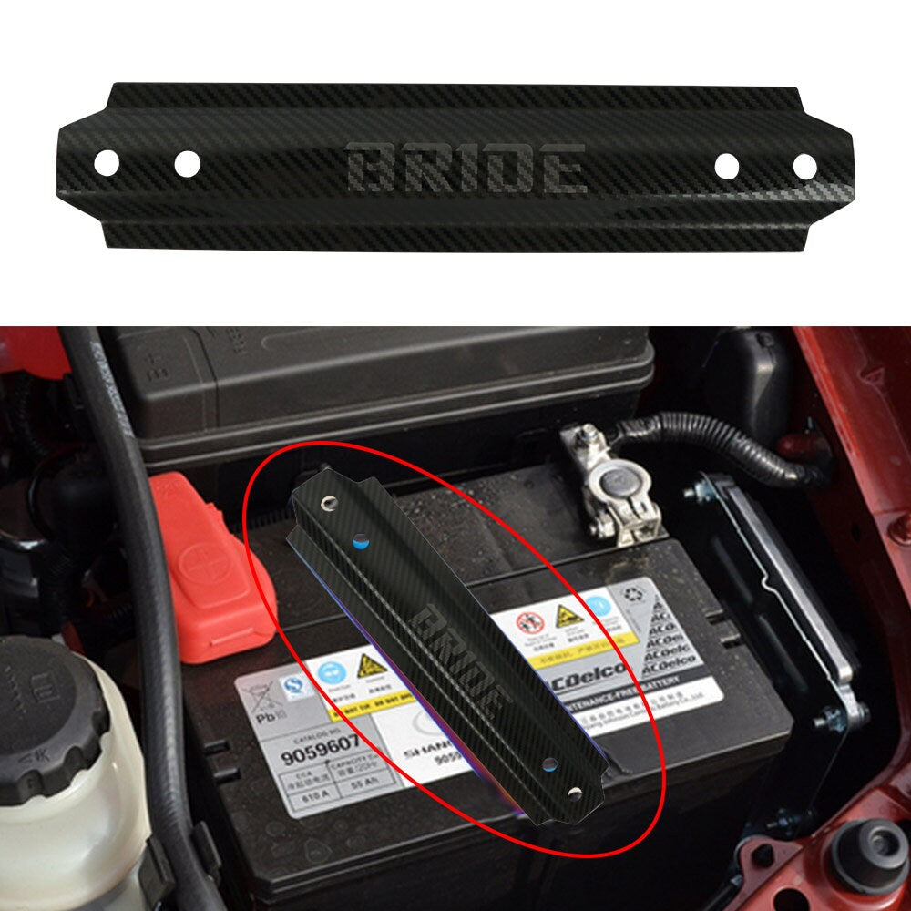 Brand New UNIVERSAL Bride Carbon Fiber Aluminum Car Battery Tie Down Mount Bracket Brace Bar