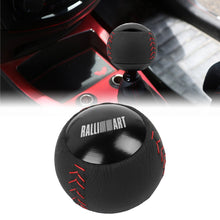 Load image into Gallery viewer, Brand New Ralliart Leather Black Round Ball Shift Knob Manual Car Racing Gear Shifter M12x1.25