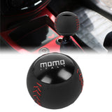 Brand New Momo Leather Black Round Ball Shift Knob Manual Car Racing Gear Shifter M12x1.25