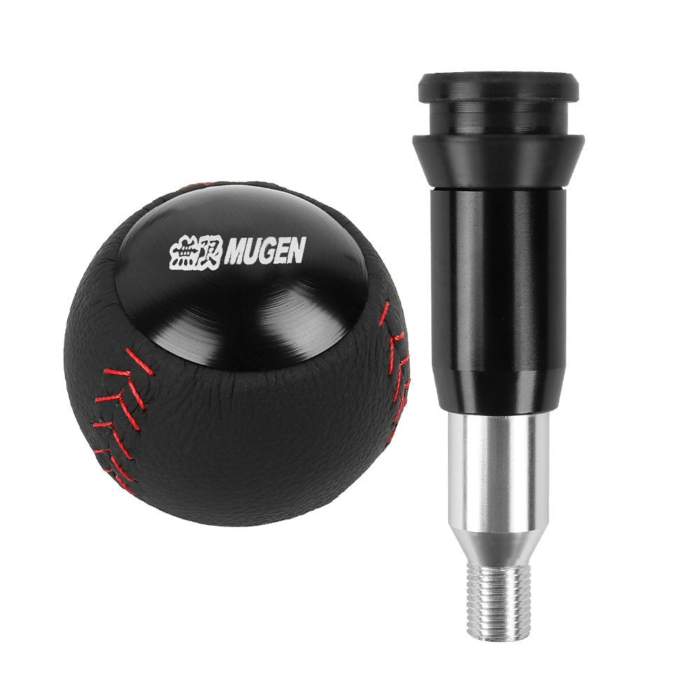 Brand New Mugen Leather Black Round Ball Shift Knob Automatic Car Racing Gear Shifter