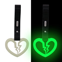 Load image into Gallery viewer, Brand New Broken Heart Black Handle Glow in the Dark JDM TSURIKAWA Ring Subway Train Bus Handle Strap Charm Drift