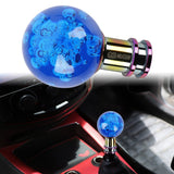 Brand New Mugen Universal Jdm Round Ball Crystal Blue Bubble Manual Car Racing Gear Shift Knob Shifter M12 M10 M8