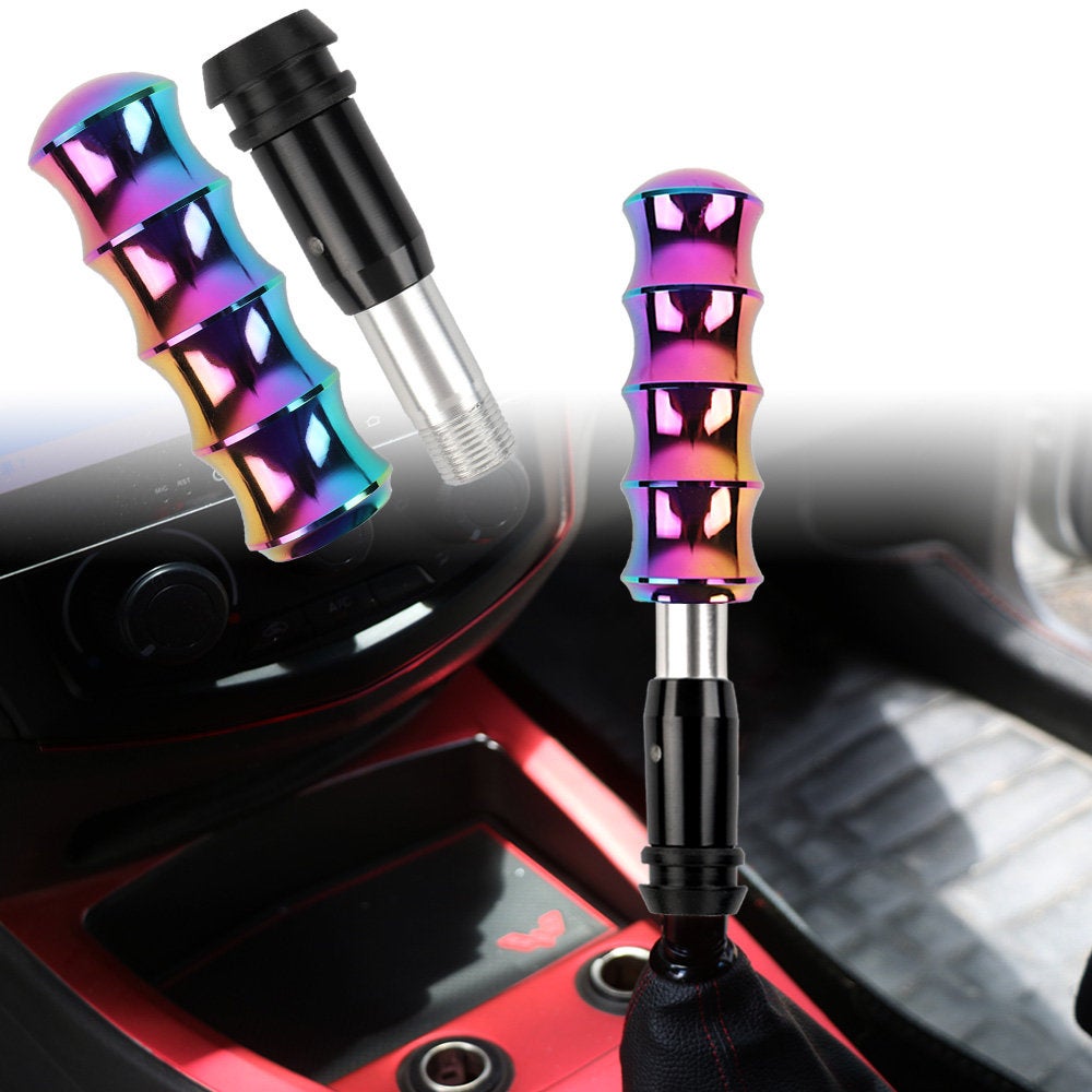 Brand New Universal V1 Bamboo Style Neo-Chrome Automatic Car Gear Shift Knob Shifter