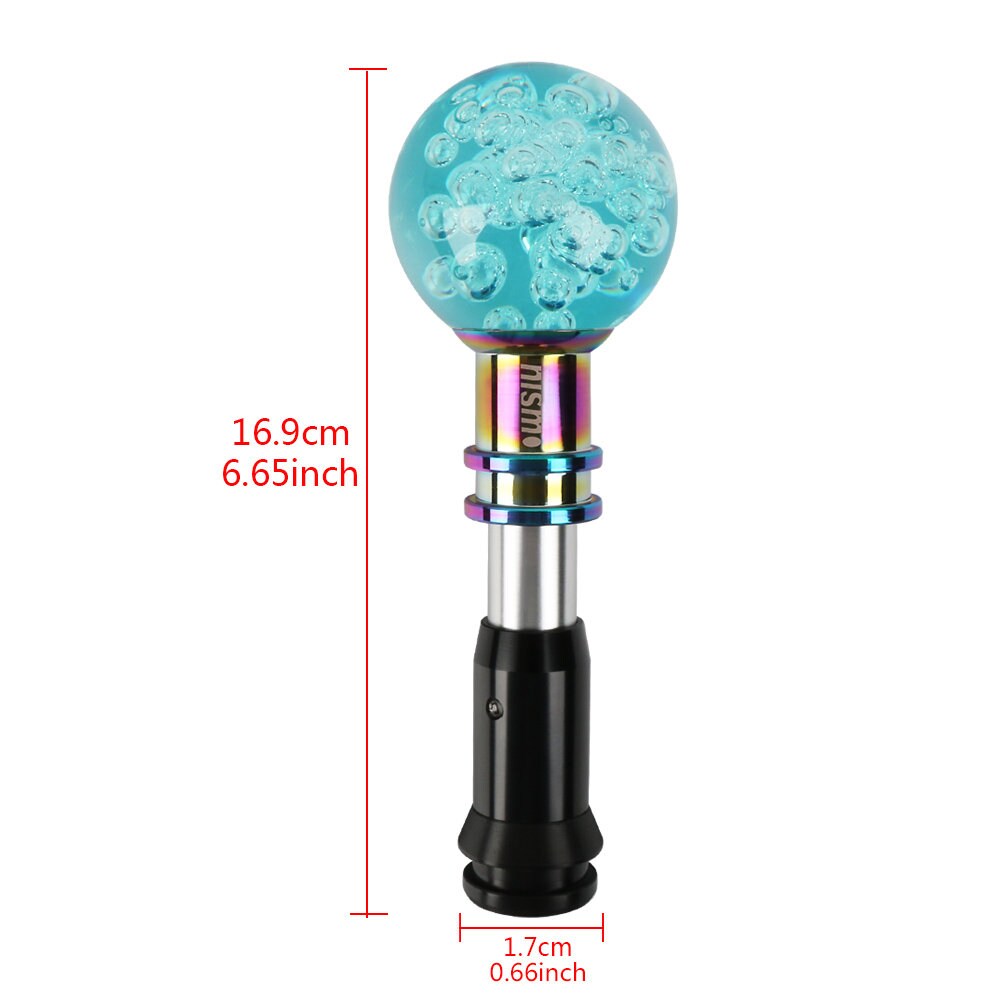 Brand New Universal Jdm Nismo Round Ball Green Crystal Bubble Automatic Car Racing Gear Shift Knob Shifter M12 M10 M8