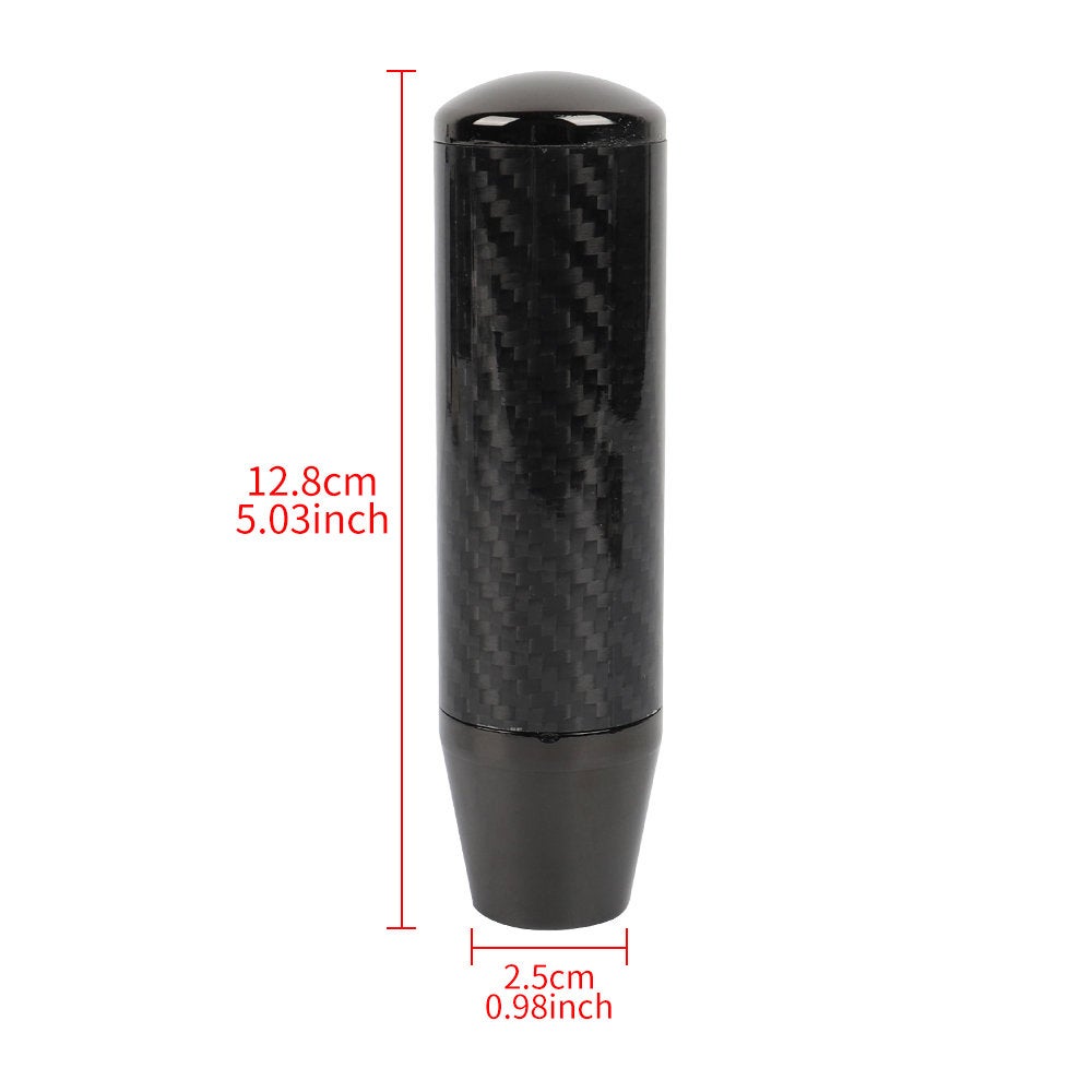 Brand New Universal Black Carbon Fiber Manual Gear Stick Shift Knob Lever Shifter 13cm