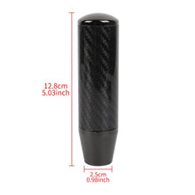 Load image into Gallery viewer, Brand New Universal Black Carbon Fiber Manual Gear Stick Shift Knob Lever Shifter 13cm