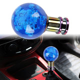 Brand New Ralliart Universal Jdm Round Ball Crystal Blue Bubble Manual Car Racing Gear Shift Knob Shifter M12 M10 M8