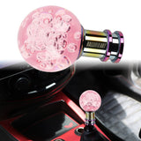 Brand New Ralliart Universal Jdm Round Ball Crystal Pink Bubble Manual Car Racing Gear Shift Knob Shifter M12 M10 M8