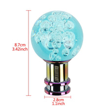 Load image into Gallery viewer, Brand New Ralliart Universal Jdm Round Ball Crystal Teal Bubble Manual Car Racing Gear Shift Knob Shifter M12 M10 M8