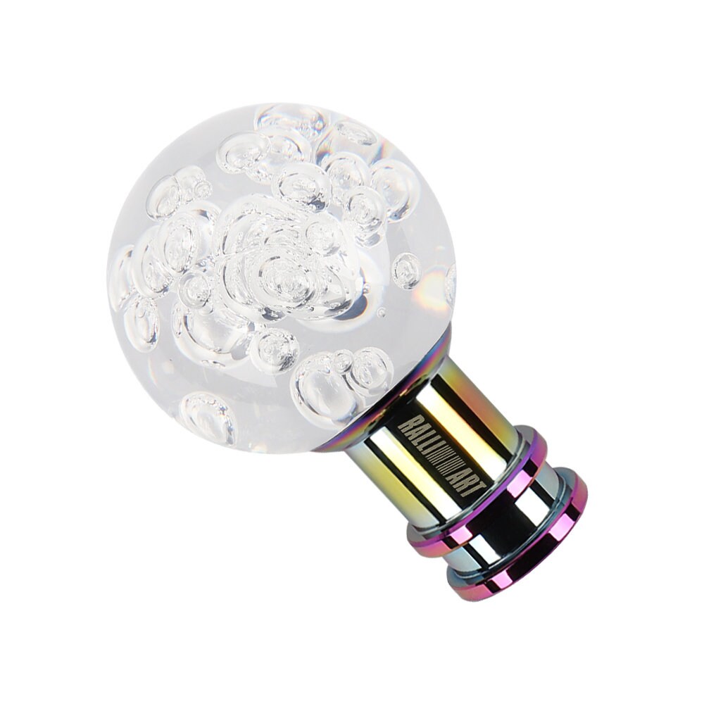 Brand New Ralliart Universal Jdm Round Ball Crystal Clear Bubble Manual Car Racing Gear Shift Knob Shifter M12 M10 M8