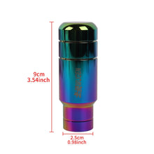 Load image into Gallery viewer, Brand New 9CM Mugen Racing Aluminum Neo-Chrome Manual Gear Shift Knob Shifter M8 M10 M12