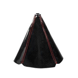 Brand New Universal Carbon Fiber Leather PVC Style Black Stitch Leather Gear Manual Shifter Shift Knob Boot