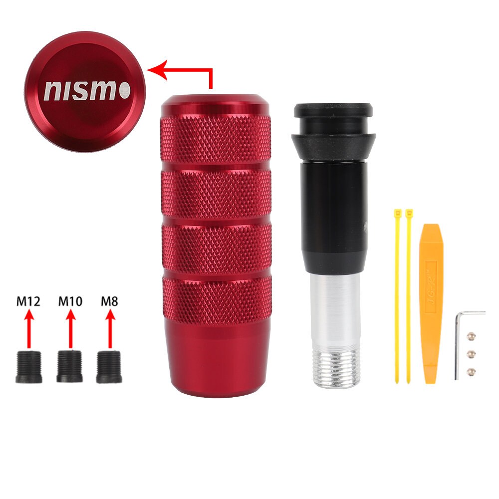 Brand New Universal Nismo Red Aluminum Automatic Gear Stick Shift Knob Shifter Lever Head