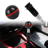 Brand New Universal Real Carbon Fiber Ball Automatic AT Gear Shift Shifter Knob W/Red Stripe