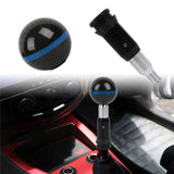 Brand New Universal Real Carbon Fiber Ball Automatic AT Gear Shift Shifter Knob W/Blue Stripe