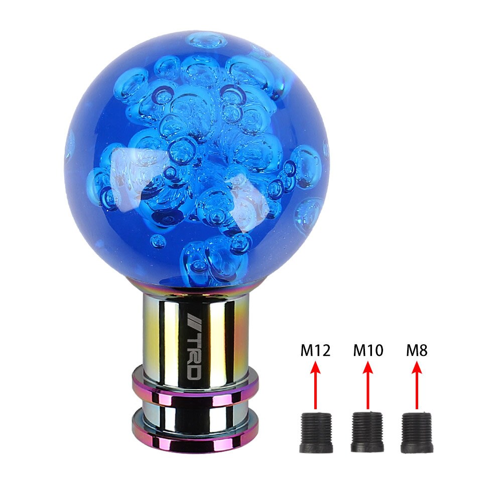 Brand New Universal Jdm Round Ball Crystal Clear Bubble Manual Car Racing Gear Shift Knob Shifter M12 M10 M8