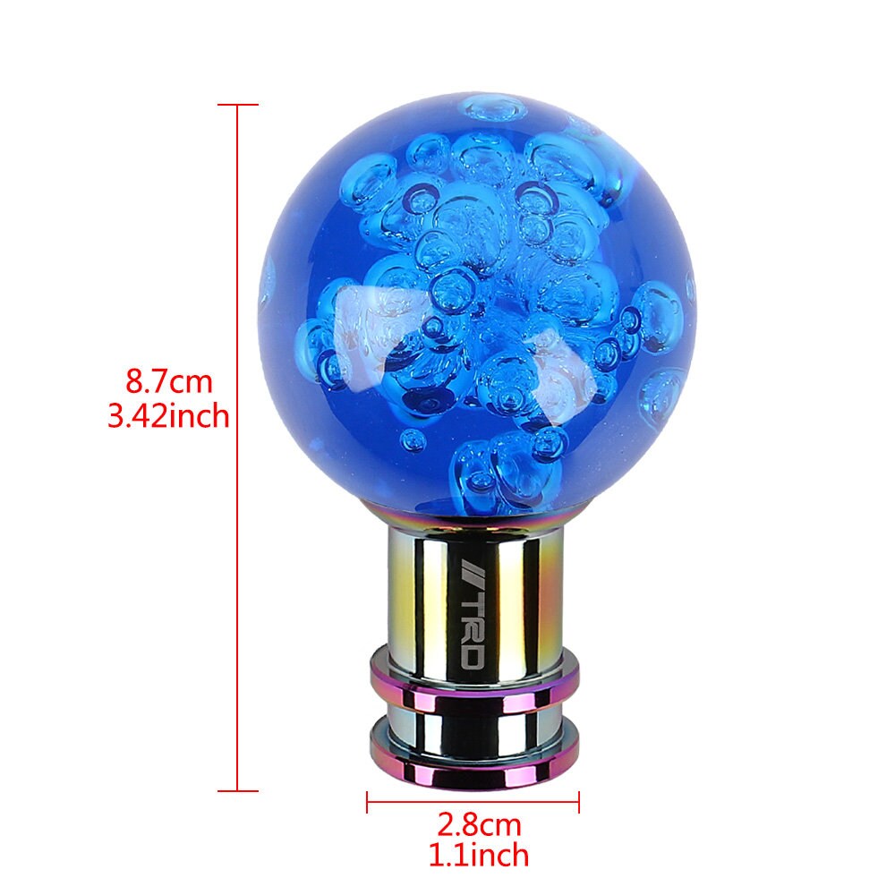 Brand New Universal Jdm Round Ball Crystal Clear Bubble Manual Car Racing Gear Shift Knob Shifter M12 M10 M8