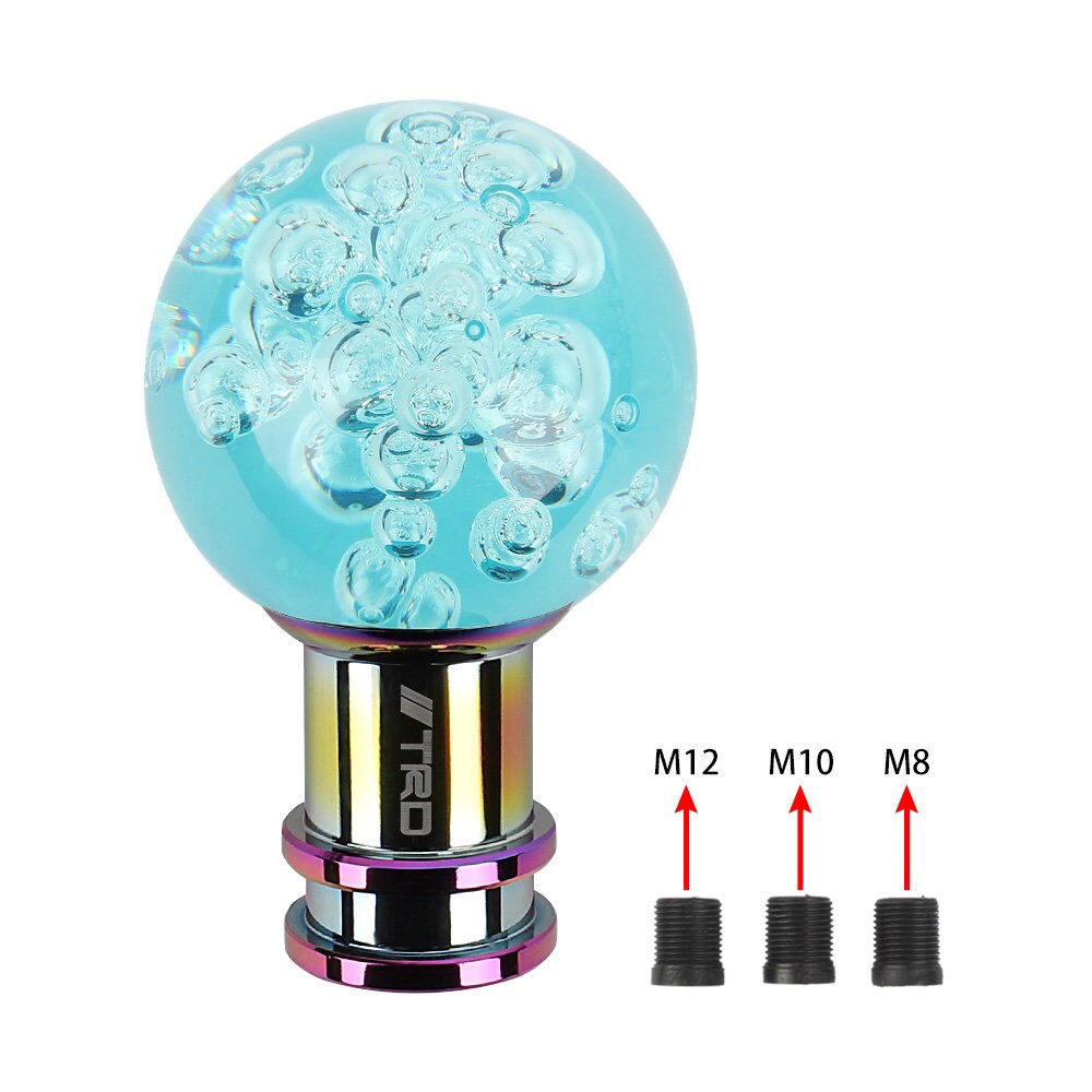 Brand New Universal Jdm Round Ball Crystal Clear Bubble Manual Car Racing Gear Shift Knob Shifter M12 M10 M8