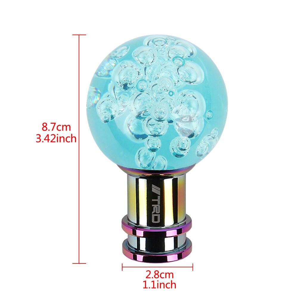 Brand New Universal Jdm Round Ball Crystal Clear Bubble Manual Car Racing Gear Shift Knob Shifter M12 M10 M8