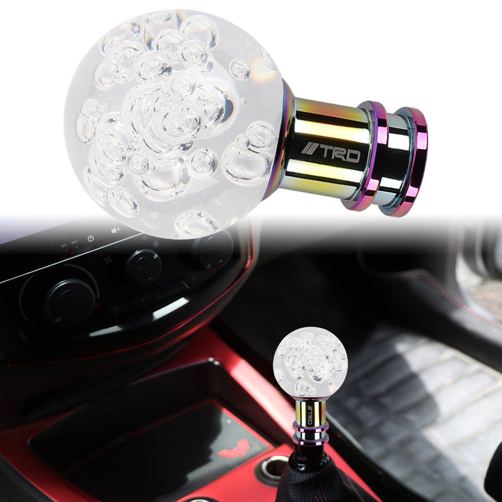 Brand New Universal Jdm Round Ball Crystal Clear Bubble Manual Car Racing Gear Shift Knob Shifter M12 M10 M8