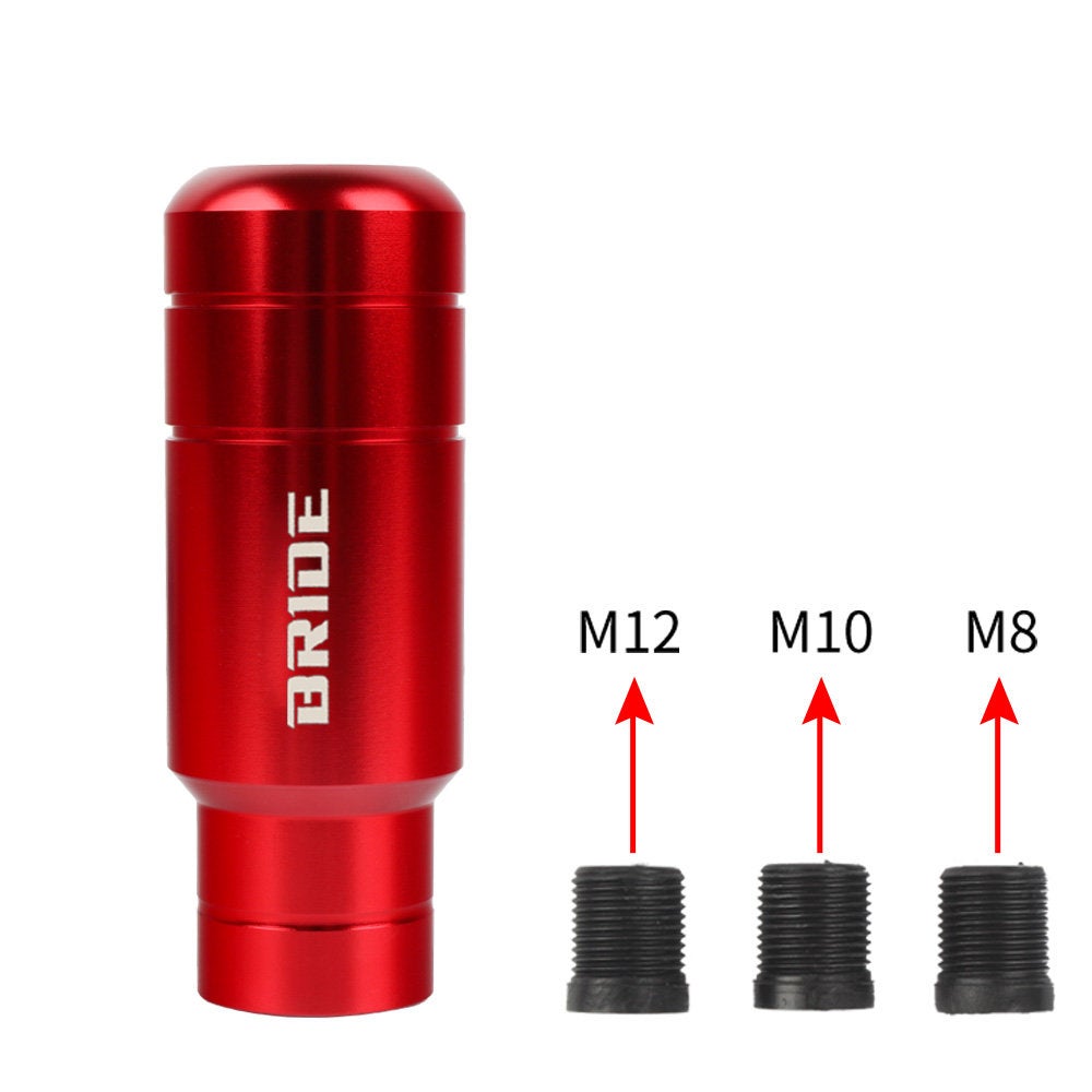 Brand New 9CM Bride Racing Aluminum Red Manual Gear Shift Knob Shifter M8 M10 M12