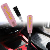 Brand New Universal Glitter Transparent Pink Momo Automatic Shift Knob Racing Gear Shift Knob M12 M10 M8