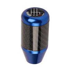 Load image into Gallery viewer, Brand New Universal 6 SPEED Blue Real Carbon Fiber Racing Gear Stick Shift Knob For MT Manual M12 M10 M8