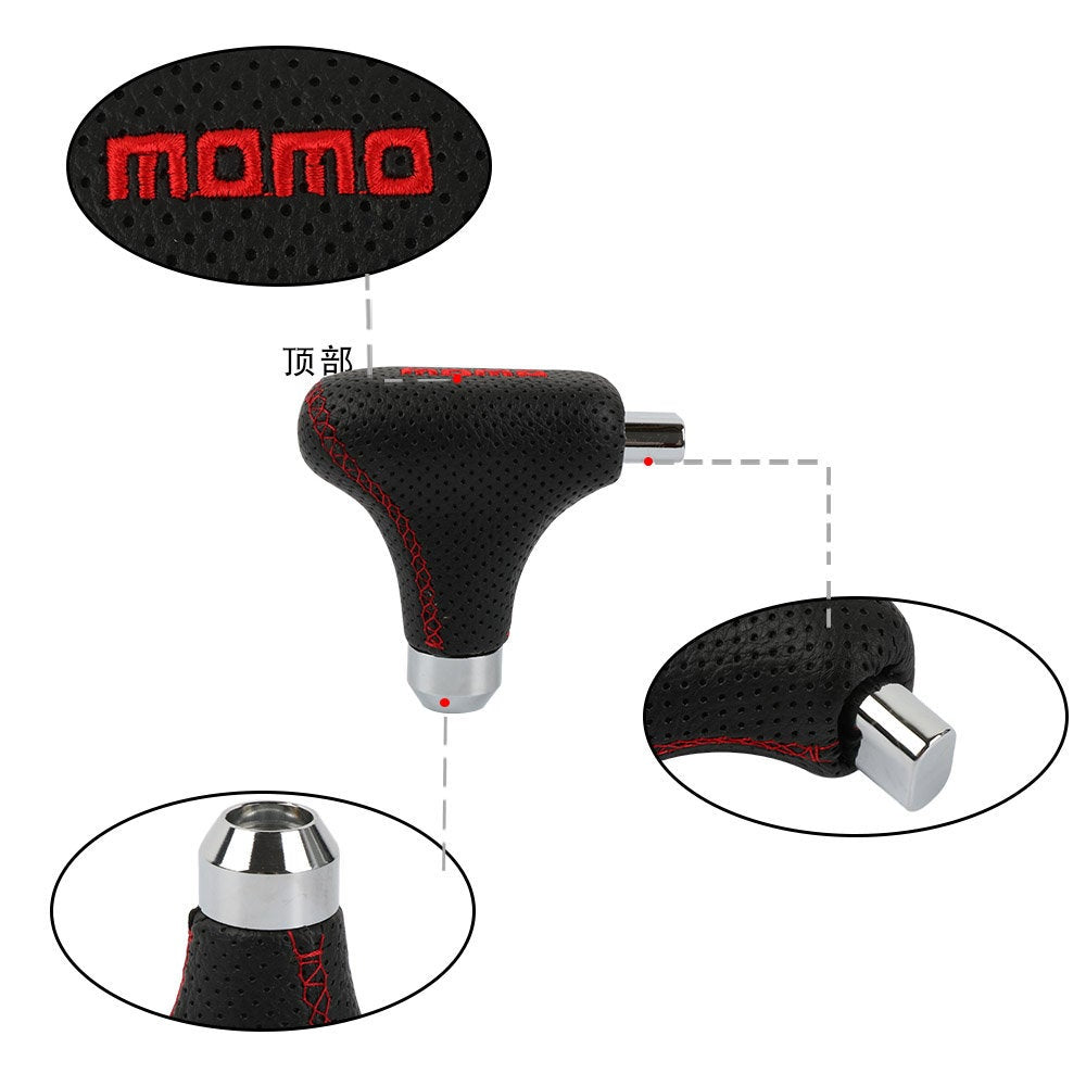 Brand New Momo Universal Black Leather Automatic Transmission Shift Knob For Universal