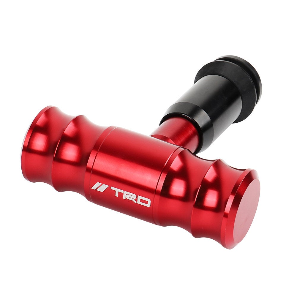 Brand New TRD Red Aircraft Joystick Automatic Car Gear Shift Knob Shifter Lever Head