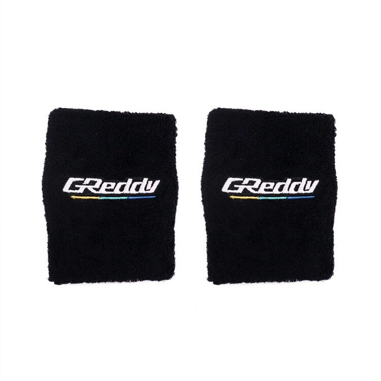 Brand New 2PCS Racing GREDDY Black Car Reservoir Tank Oil Cover Sock Racing Tank Sock