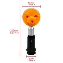 Load image into Gallery viewer, Brand New 3 Star Orange Dragon ball Z Custom 54mm Shift Knob Automatic Transmission Car Racing Gear Shifter