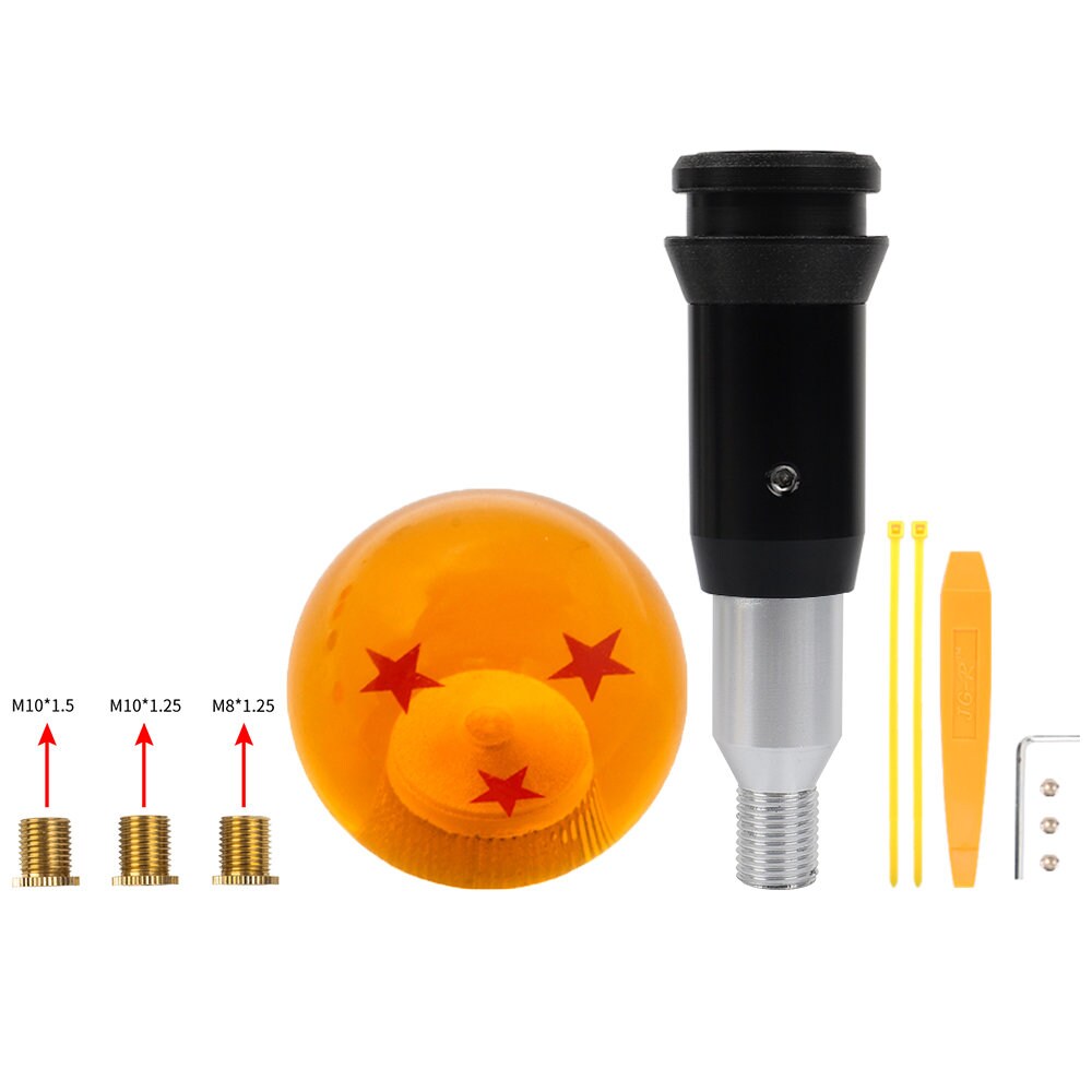 Brand New 3 Star Orange Dragon ball Z Custom 54mm Shift Knob Automatic Transmission Car Racing Gear Shifter