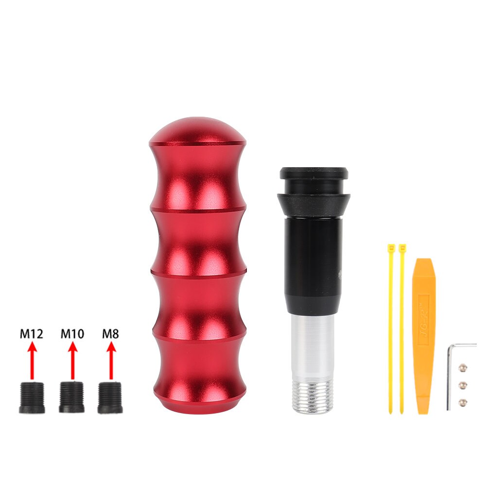 Brand New Universal V1 Bamboo Style Red Automatic Car Gear Shift Knob Shifter