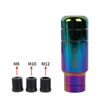 Load image into Gallery viewer, Brand New 9CM Mugen Racing Aluminum Neo-Chrome Manual Gear Shift Knob Shifter M8 M10 M12