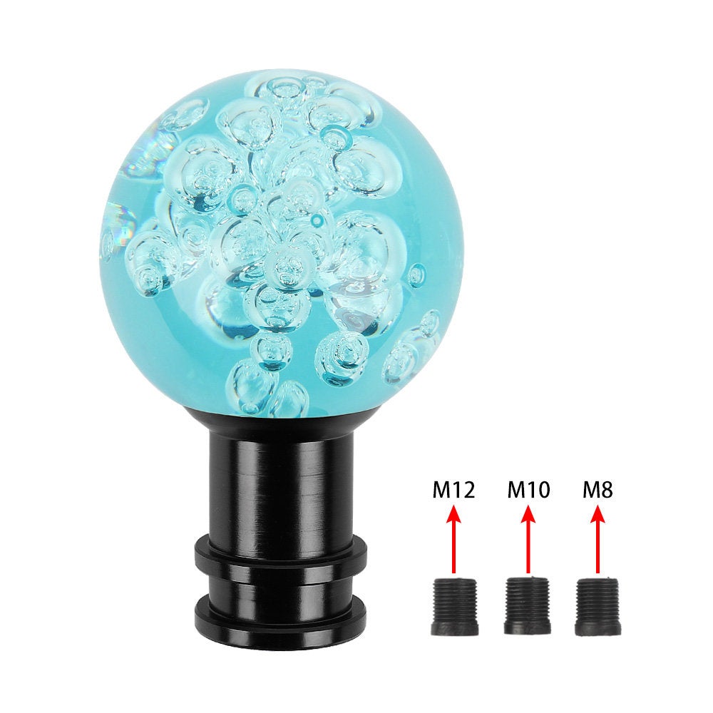 Brand New Universal Jdm Round Ball Crystal Clear Bubble Manual Car Racing Gear Shift Knob Shifter M12 M10 M8