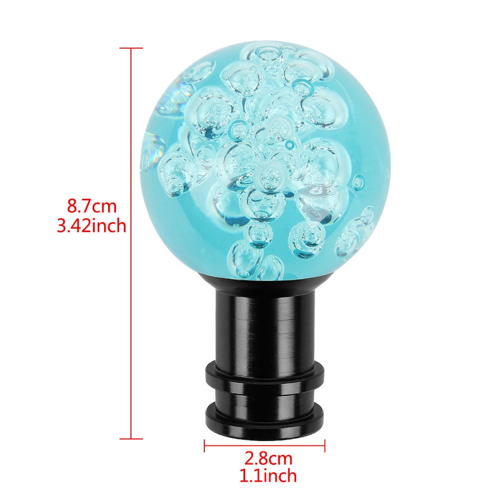 Brand New Universal Jdm Round Ball Crystal Clear Bubble Manual Car Racing Gear Shift Knob Shifter M12 M10 M8