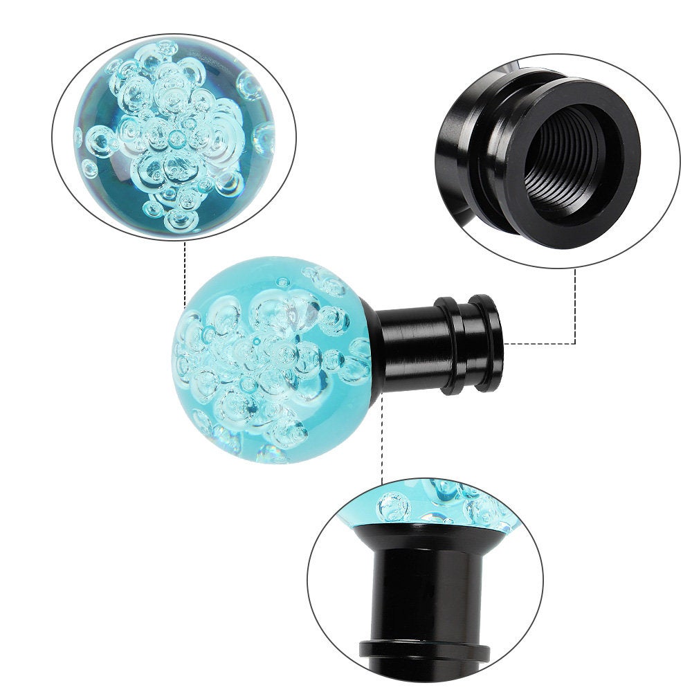 Brand New Universal Jdm Round Ball Crystal Clear Bubble Manual Car Racing Gear Shift Knob Shifter M12 M10 M8