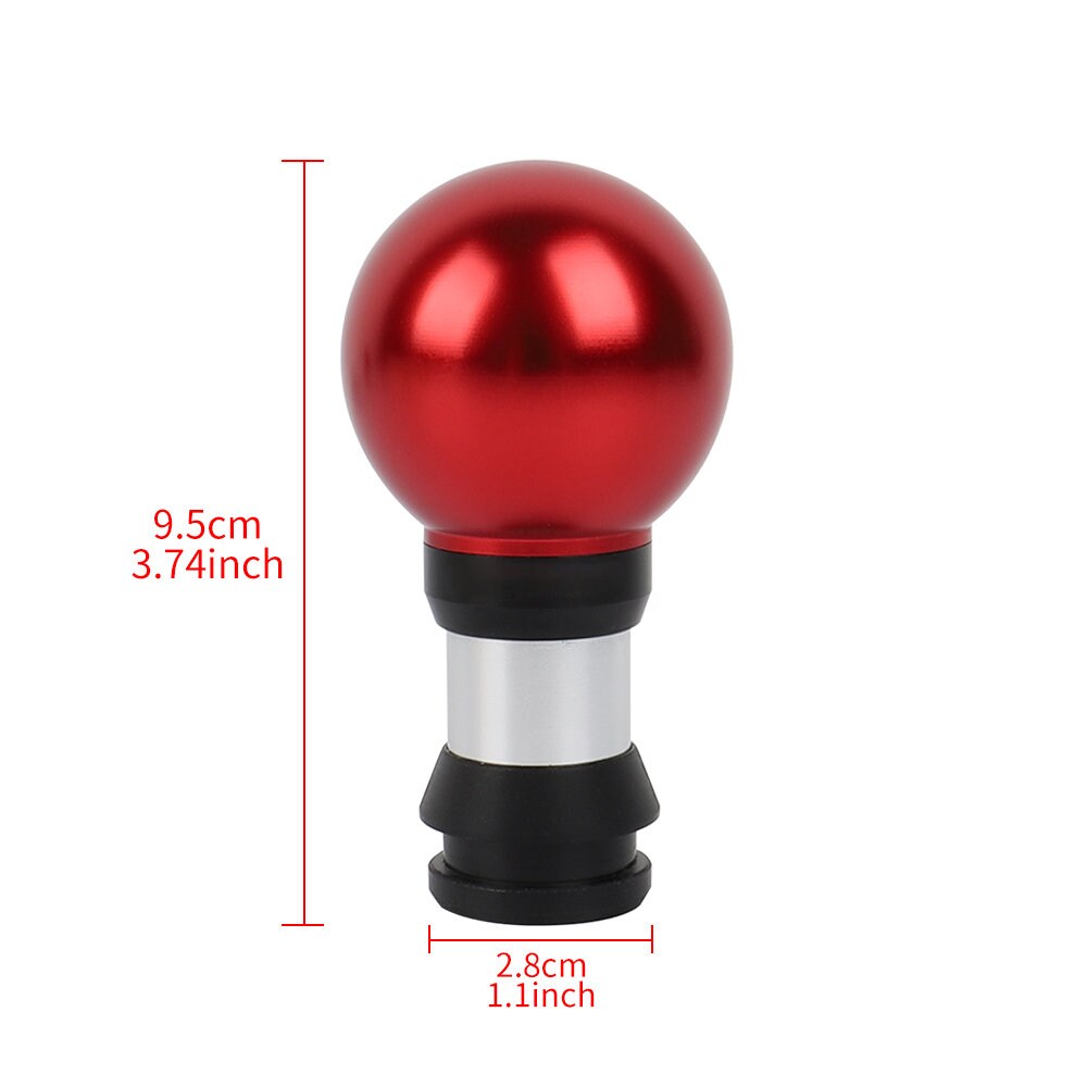 Brand New Universal JDM Round Red Ball Aluminum Automatic Gear Shift Knob Shifter