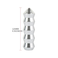 Load image into Gallery viewer, Brand New Universal V2 Bamboo Spike Aluminum Silver Manual Transmission Gear Stick Shift Knob Lever Shifter M8 M10 M12