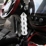 Brand New Universal V2 Bamboo Spike Aluminum Silver Manual Transmission Gear Stick Shift Knob Lever Shifter M8 M10 M12