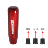 Brand New Universal Real Carbon Fiber Red Manual MT Mugen 5/6-Speed Shifter Shift Knob