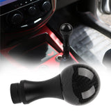 Brand New Universal JDM Black/Black Real Carbon Fiber Ball Shift Knob Manual Gear Shifter Lever Knob