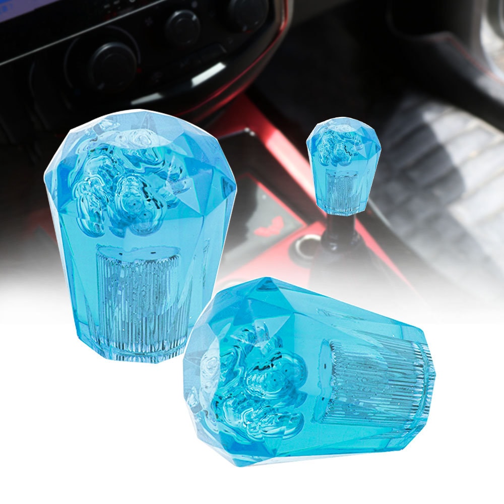 Brand New JDM Universal Diamond Crystal VIP Style Manual Shifter Shift Knob 60MM Blue